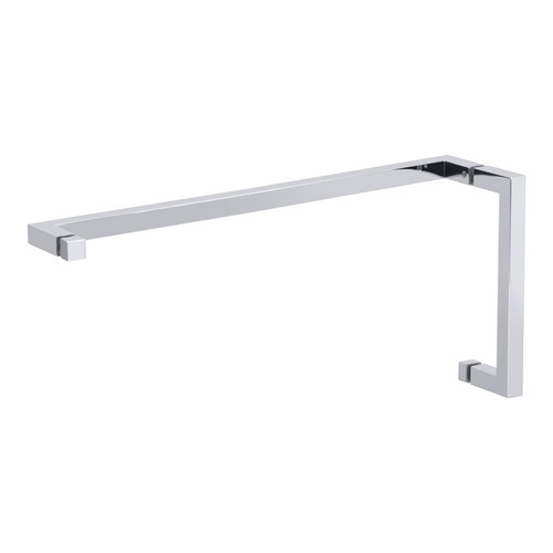 8X18STB - Glass Simple 8" x 18" Square Style Pull Handle/Towel Bar Combo
