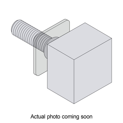 SWS34 - Glass Simple Square Washer Set 3/4" X 3/4" for Handles/Towel Bars
