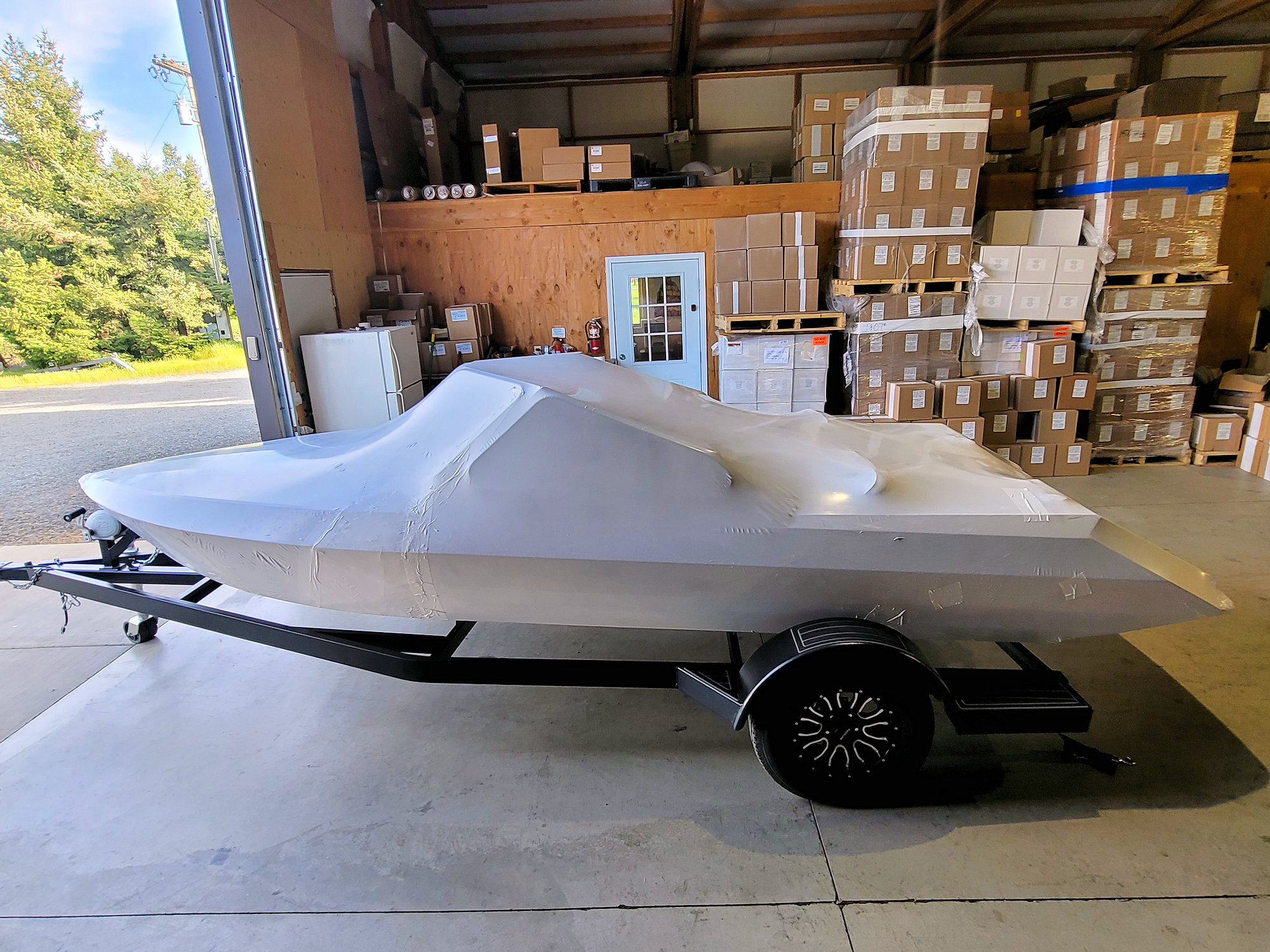 Boat Wrapped for Transport