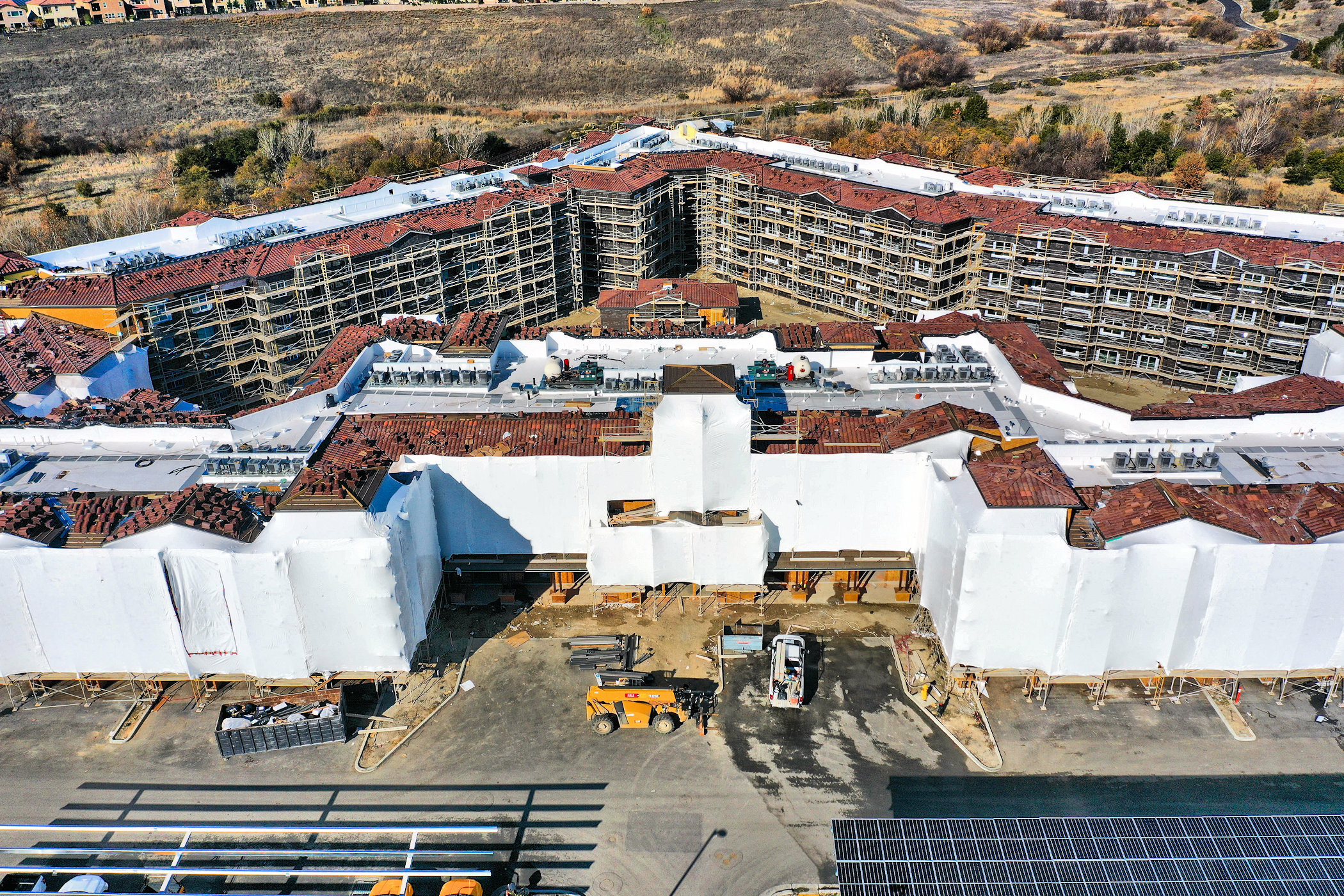 San Ramon CA Apartment Complex Weatherization Aerial 2