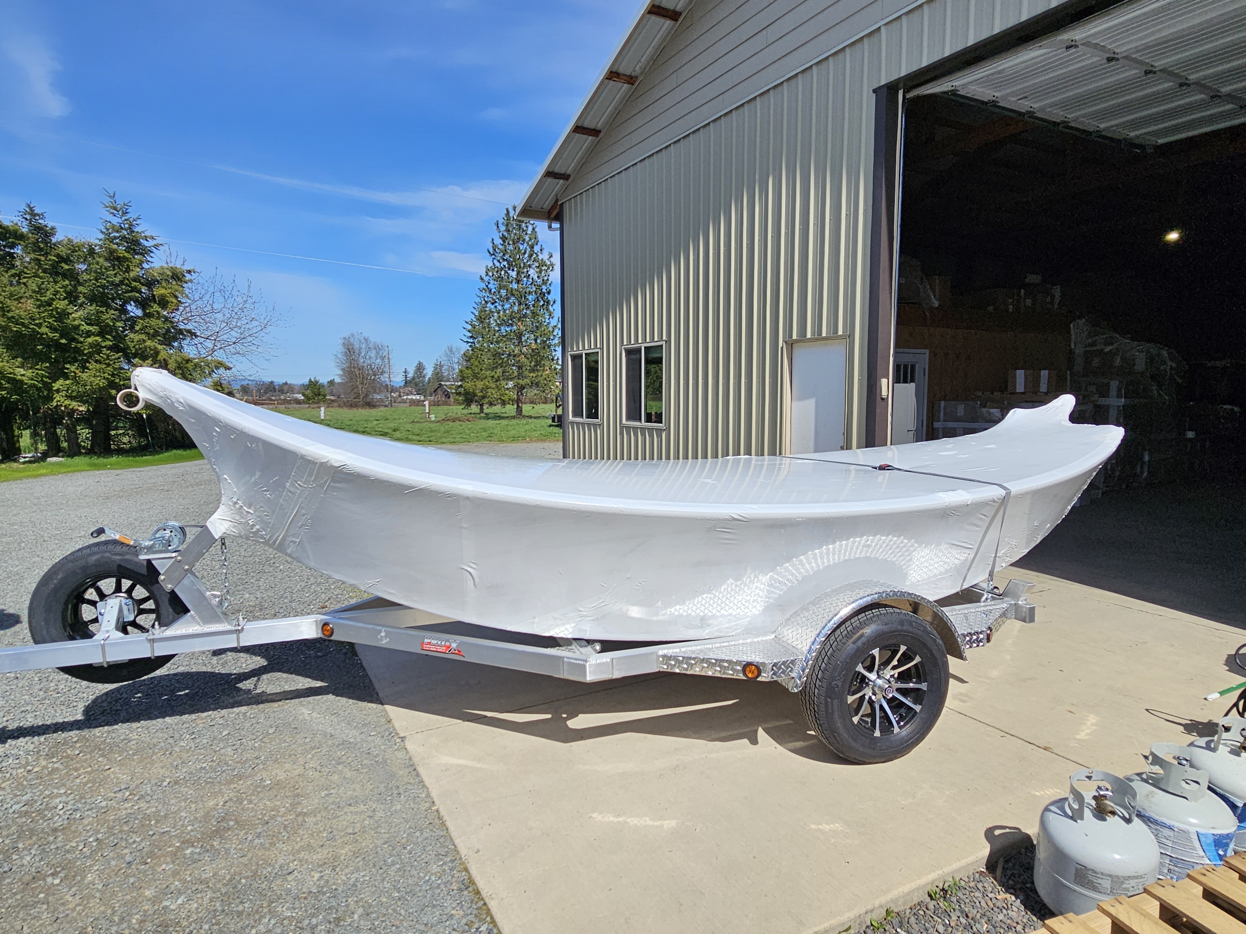 Willie Boats Drift Boat Wrapped for Transport 2