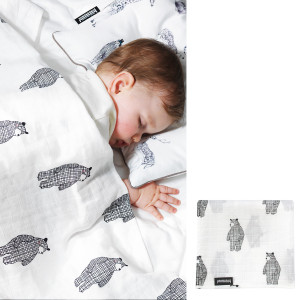 LIGHT MUSLIN CUDDLE BLANKET - BIG BEAR (Case Pack - 4 qty) LIGHT MUSLIN CUDDLE BLANKET - BIG BEAR (Case Pack - 4 qty)