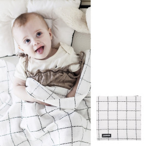 LIGHT MUSLIN CUDDLE BLANKET - MONO BEAN (Case Pack - 4 qty) LIGHT MUSLIN CUDDLE BLANKET - MONO BEAN (Case Pack - 4 qty)