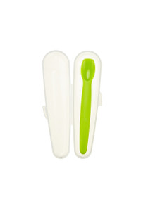 Silicone Baby Spoon with Carrying Case Gum Friendly BPA-Free - Green (Case Pack - 12 qty) Silicone Baby Spoon with Carrying Case Gum Friendly BPA-Free - Green (Case Pack - 12 qty)