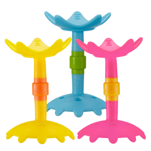 Teethin' Smart EZ grip massaging STAR teether Assortment Case (4 yellow/4 blue/4pink)
