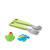 Flex&Lock Flexwarez Spoon & Fork Set with 2 Charms / GREEN (Case Pack - 6 QTY)
