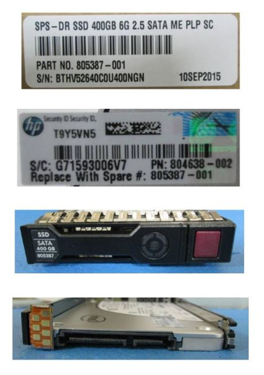 SPS-DR SSD 400GB 6G 2.5 SATA ME PLP SC - 805387-001