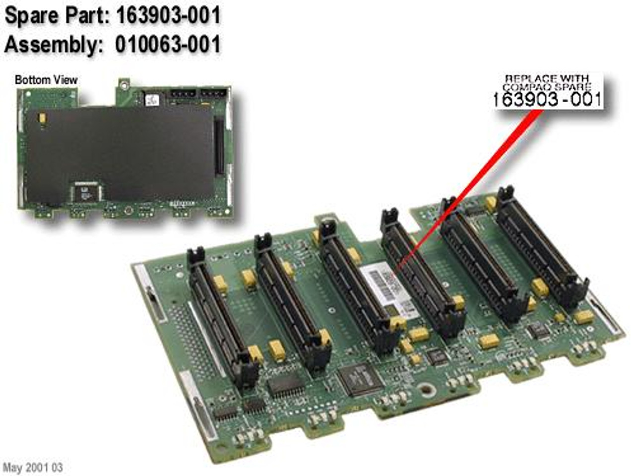 SPS-BD;BACKPLANE;SCSI - 163903-001