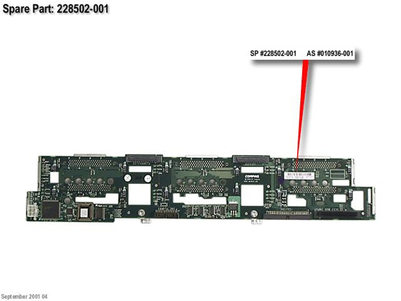 SPS-BD;BKPLN;SCSI LVD;6 BAY - 228502-001