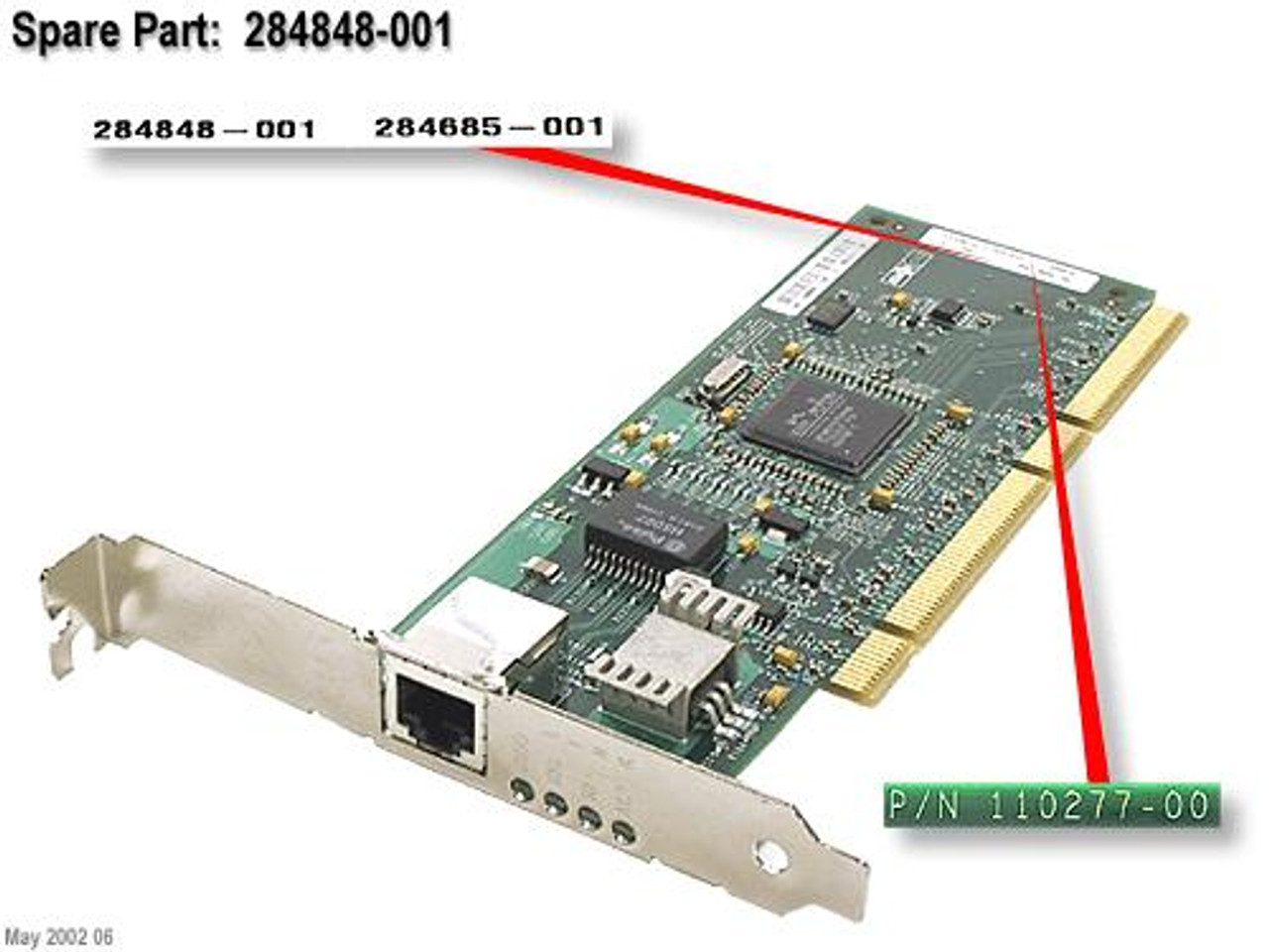 SPS-BD;PCI-X;10/100/1000;BRCM - 284848-001