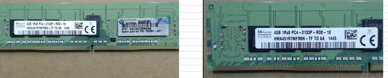 SPS-MEMORY DIMM 4GB 1Rx8 PC4-2133R-15 - 774169-001