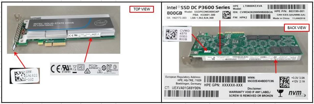 SPS-PCIe Accelerator: 800GB NVMeLE PLP - 804568-001