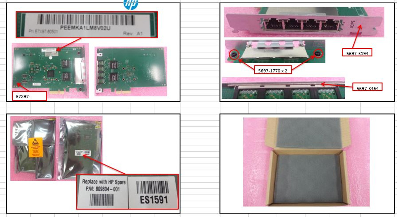 SPS-Adapter NIC 1Gb 4 Port (SS 8000) - 809804-001