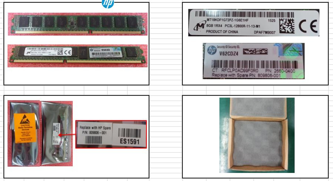 SPS-Memory DIMM 8GB DDR3L Assy W/label - 809806-001