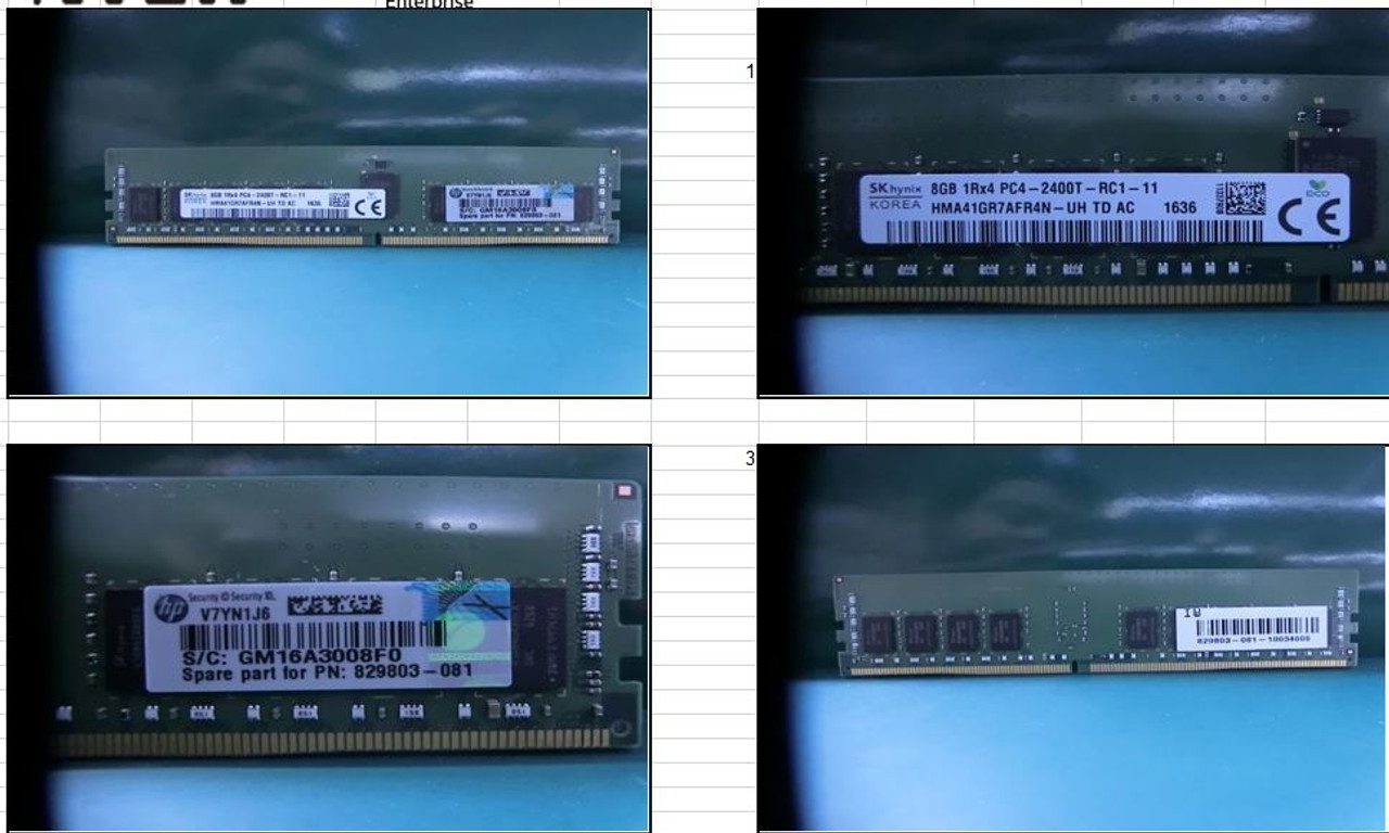 SPS-DIMM  8GB (1R x4 DDR4-2400) - 869220-001