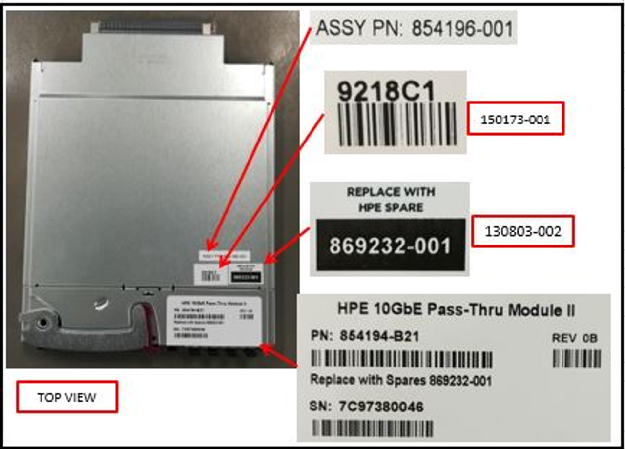 SPS-PCA 10GbE Pass-Thru Module II - 869232-001