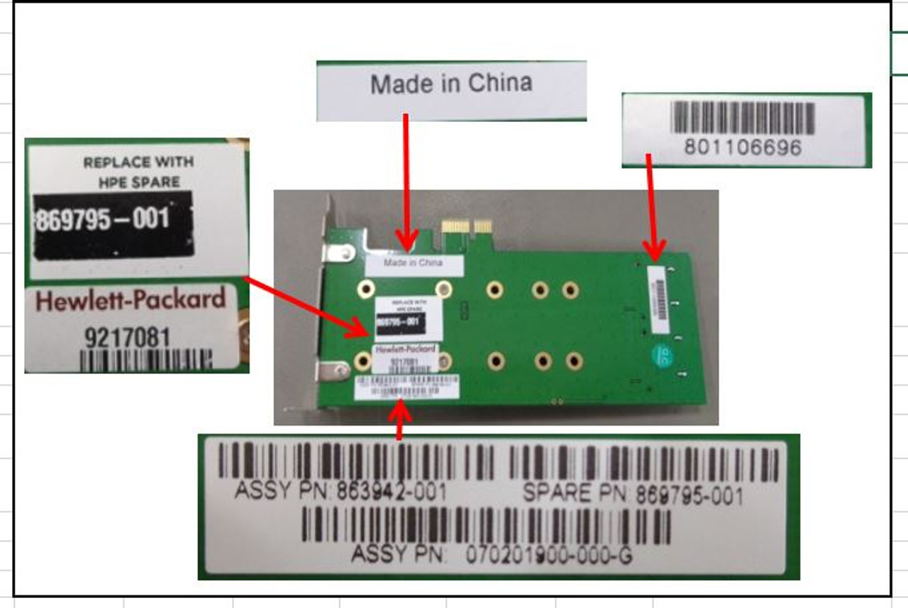 SPS-Adapter: SSD to SATA (M2PS Dual M.2) - 869795-001