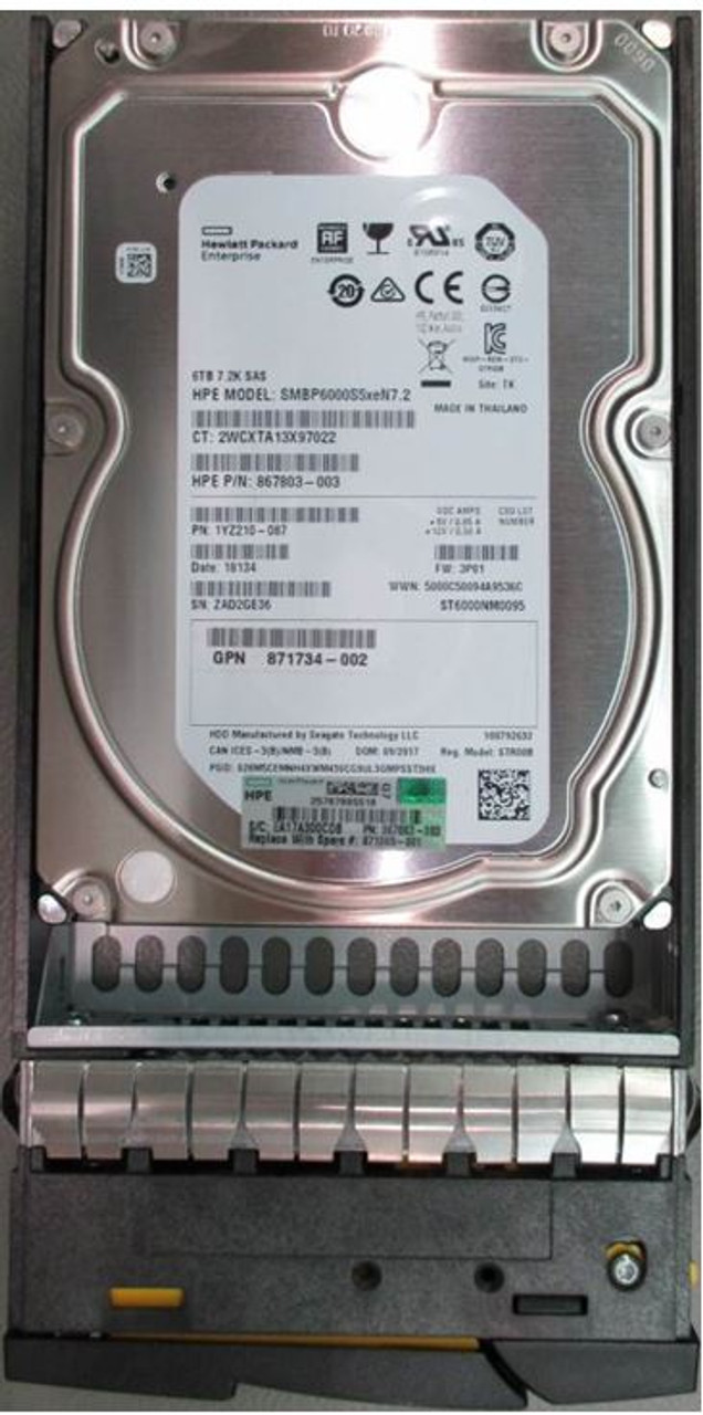 HPE 3PAR 8000 6TB+SW 7.2K LFF HDD - 871865-001