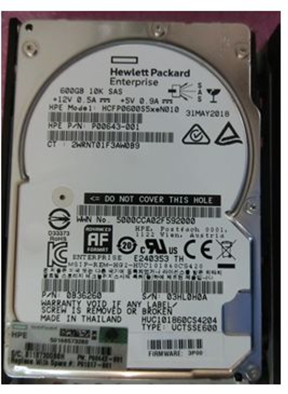 SPS-DRV 600GB SFF HDD 10K SS7000 - P01017-001