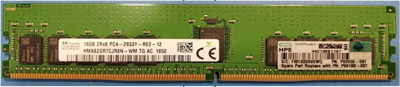 SPS-DIMM 16GB PC4-2933Y-R 1Gx8 Kit - P06188-001