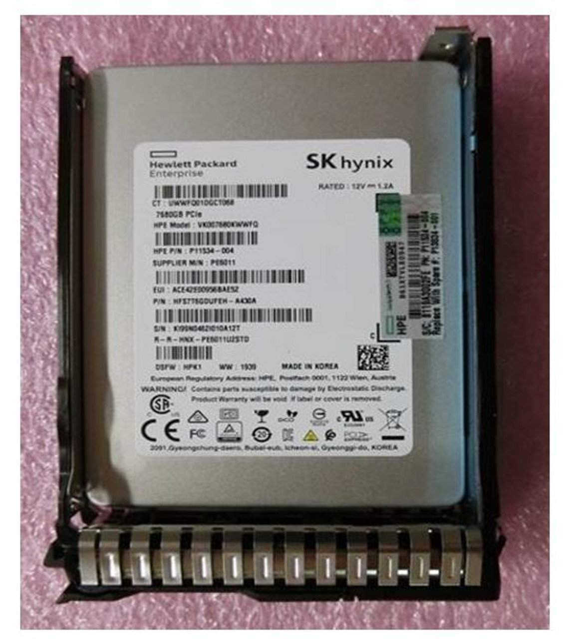 SPS-DRV SSD 7.68TB NVMe RI SC2 DS - P13834-001