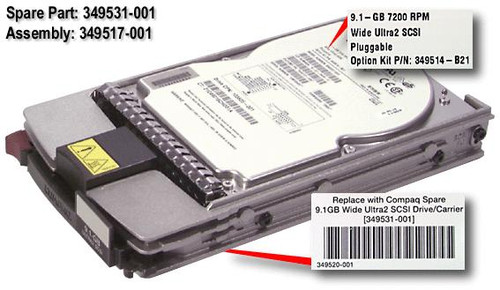 SPS-DRV HTPLG 9GB WU2 SCA - 349531-001