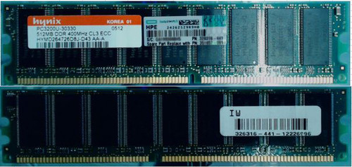 SPS-MEM DIMM;512MB;DDR;PC3200 - 351657-001
