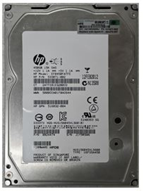 SPS-DRV;HD; 450GB 15K SAS 3.5 DP NHP - 454275-001