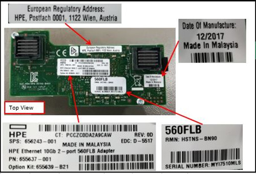 SPS-BD ETHERNET 10GB 2P 560FLB ADPTR - 656243-001