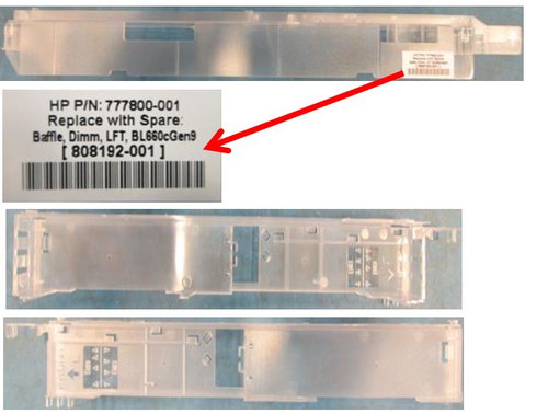 SPS-NEW Baffle DIMM LFT - 808192-001