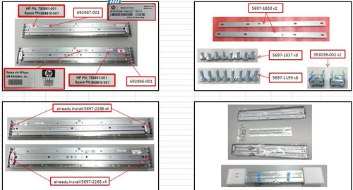 SPS-Rail Kit 4U24 Fasteners (SS 8000) - 809810-001