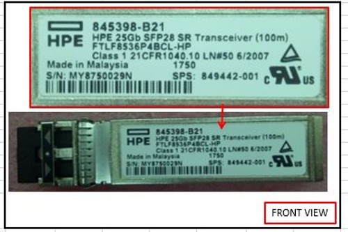 SPS-Transceiver 25Gb SFP28 SR (100m) - 849442-001