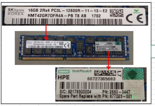 SPS-Memory; 16GB DDR3;RDIMM (HYN); Rev D - 877023-001