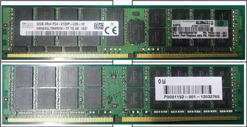 DIMM 32GB DDR4-2133 LRDIMM; 4R X4 DDP; 1 - P0001152-001