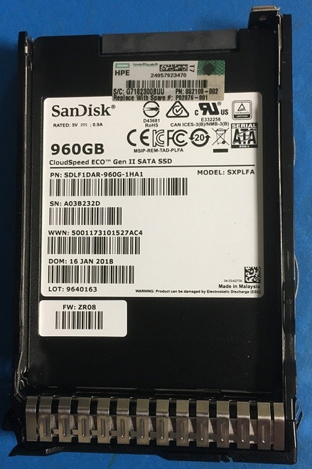 SPS-DRV SSD 960GB SFF SATA MU SC - P02076-001