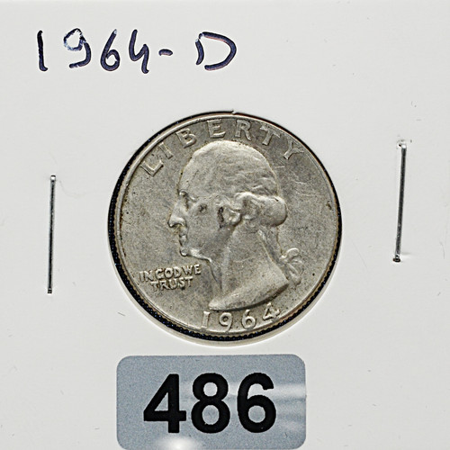 1964-D WASHINGTON QUARTER — 90% SILVER