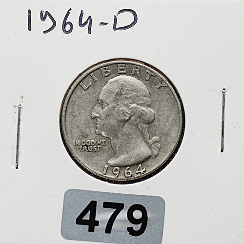1964-D WASHINGTON QUARTER — 90% SILVER