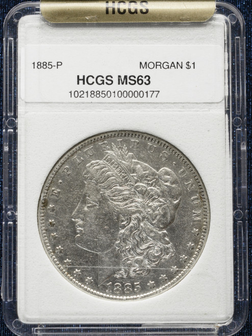 1885 Morgan Silver Dollar — HCGS MS63