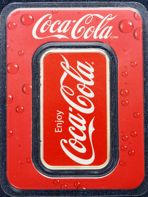 APMEX 1 oz .999 Fine Silver Colorized Coca-Cola Bar – "Enjoy Coca-Cola"