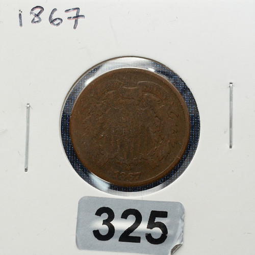 1867 U.S. Two-Cent Shield — Fair (FR) — Holed