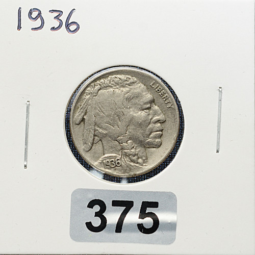 1936 Buffalo Nickel — Extremely Fine (XF)