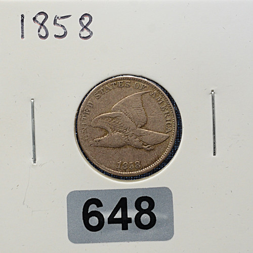 1858 Flying Eagle Cent — Very Good (VG)