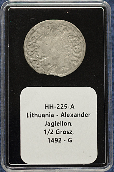 Lithuania – Alexander Jagiellon, 1/2 Grosz, 1492 -G Details