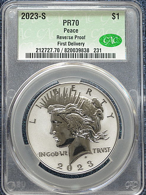 2023-S Peace Dollar Reverse Proof PR70 – First Delivery