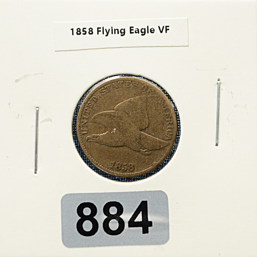1858 Flying Eagle Cent – Very Fine (VF)