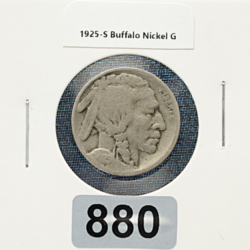 1925-S Buffalo Nickel – Good (G)