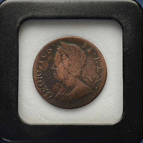 Great Britain – King George II – 1749 Halfpenny – Colonial America