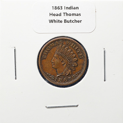 1863 THOMAS WHITE BUTCHER – NEW YORK CIVIL WAR TOKEN - AU