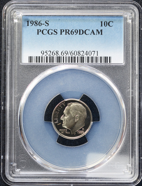 1986-S Roosevelt Dime – PR69DCAM – Proof