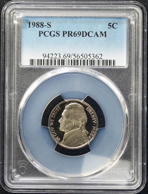 1988-S Jefferson Nickel – PR69DCAM – Deep Cameo Proof